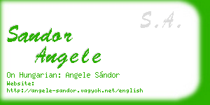 sandor angele business card